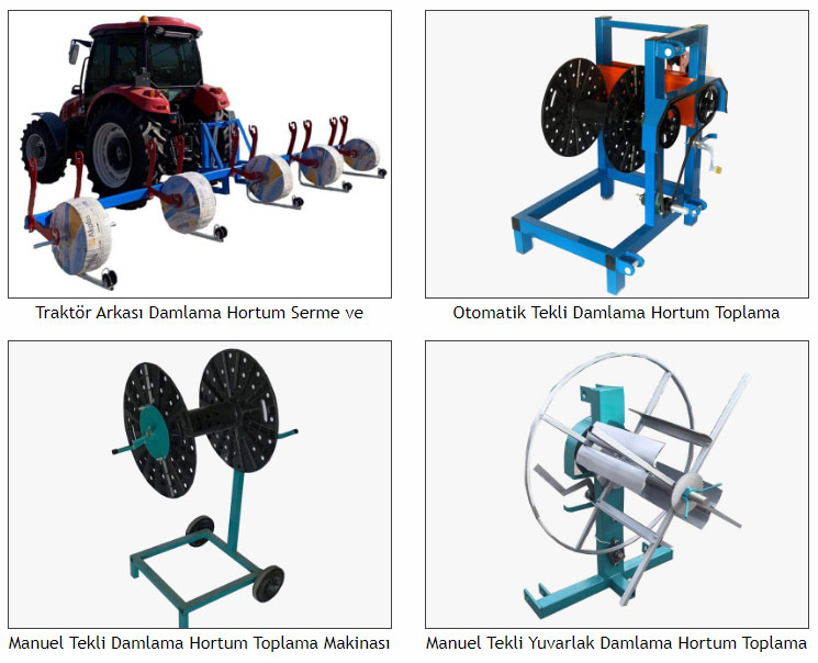Akkuş Konya otomatik tekli damlama hortum toplama makinası, otomatik çiftli damlama hortum toplama